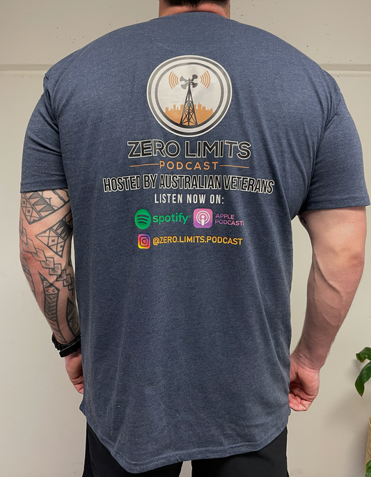 Zero Limits Podcast Supporters Tee - Navy Blue